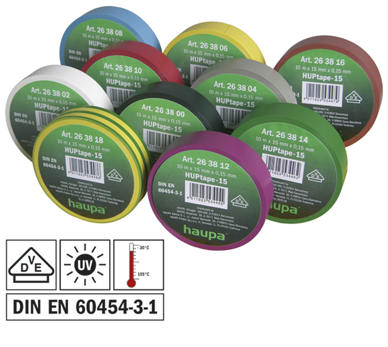 VDE Izolaciona traka set boja  15 mm x 10 m